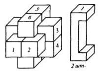 Wooden puzzles knots from bars Step-by-step assembly instructions
