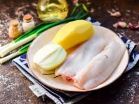 Cod fillet baked in the oven