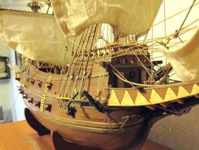 Detaljni crteži povijesti broda Galleon San Giovanni Batista